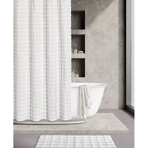 Oscar Oliver Cameron Shower Curtain, 72" x 72" White 100% cotton